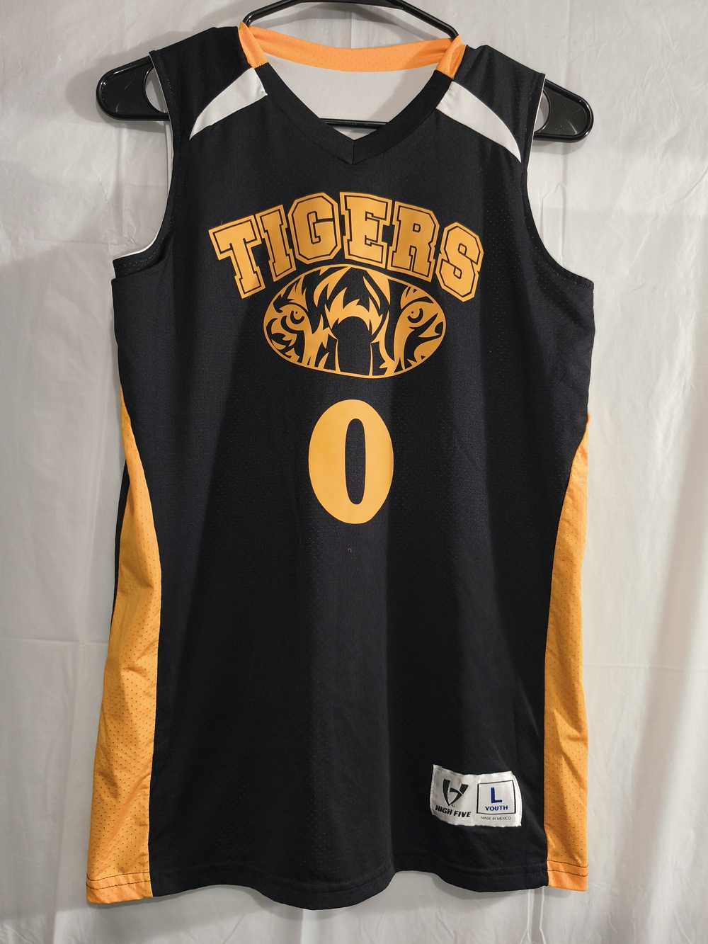 High Five Youth Basketball Jersey in Black & Gold